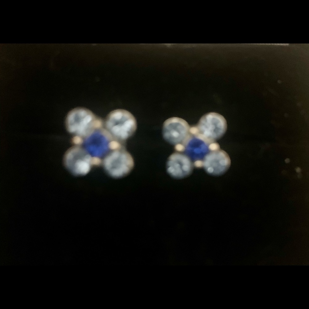 crystal floral earrings